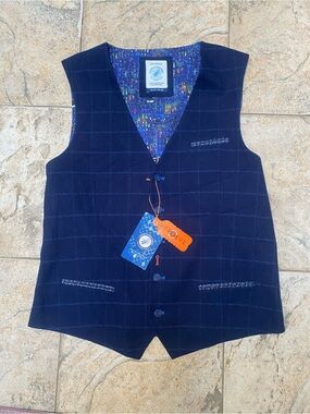 A Fish Named Fred Navy Classic Men's Vest Size 38 New
